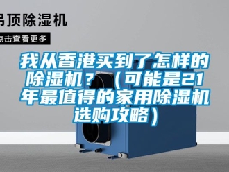 常見問題我從香港買到了怎樣的除濕機？（可能是21年最值得的家用除濕機選購攻略）