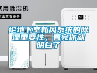 行業新聞論地下室新風系統的除濕重要性，看完你就明白了