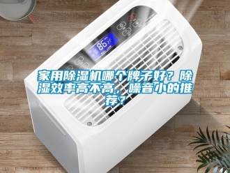 常見問題家用除濕機哪個牌子好？除濕效率高不高，噪音小的推薦？