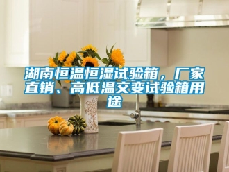 知識百科湖南恒溫恒濕試驗箱，廠家直銷、高低溫交變試驗箱用途