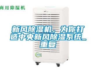 常見問題新風除濕機，為你打造中央新風除濕系統_重復