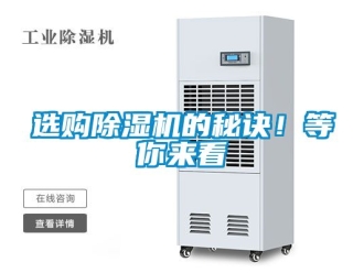 行業新聞選購除濕機的秘訣！等你來看