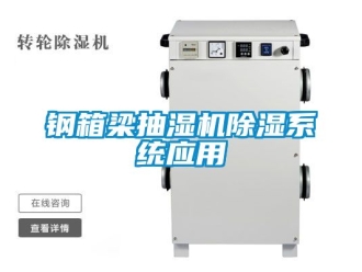 行業新聞鋼箱梁抽濕機除濕系統應用