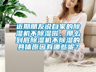 行業(yè)新聞近期朋友說自家的除濕機不除濕啦，那么到底除濕機不除濕的具體原因有哪些呢？