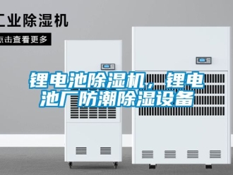 行業(yè)新聞鋰電池除濕機，鋰電池廠防潮除濕設備