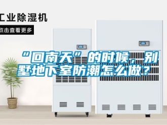 企業(yè)新聞“回南天”的時候，別墅地下室防潮怎么做？