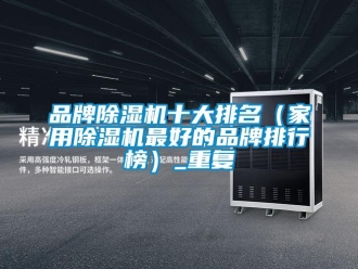 企業(yè)新聞品牌除濕機十大排名（家用除濕機最好的品牌排行榜）_重復