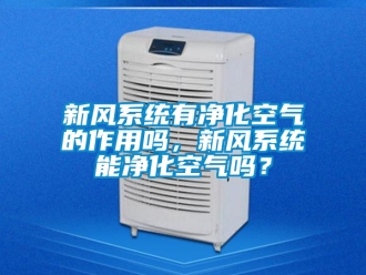 企業(yè)新聞新風(fēng)系統(tǒng)有凈化空氣的作用嗎，新風(fēng)系統(tǒng)能凈化空氣嗎？